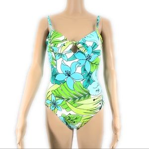 Cherokee One Piece Swimsuit Small/Medium Turquoise